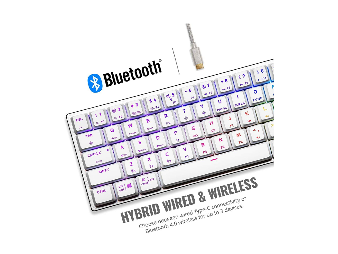 Cooler Master SK622 60% Wireless Bluetooth Silver/White Mechanical Low Profile Gaming Keyboard in Qatar Cooler Master SK622 60% Wireless Bluetooth Silver/White Mechanical Low Profile Gaming Keyboard in Qatar